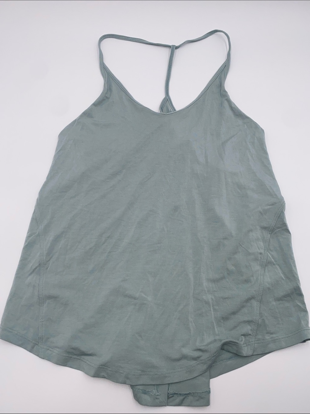 lululemon athletica NWOT Sage Green T-Back Camisole with open back size 6
